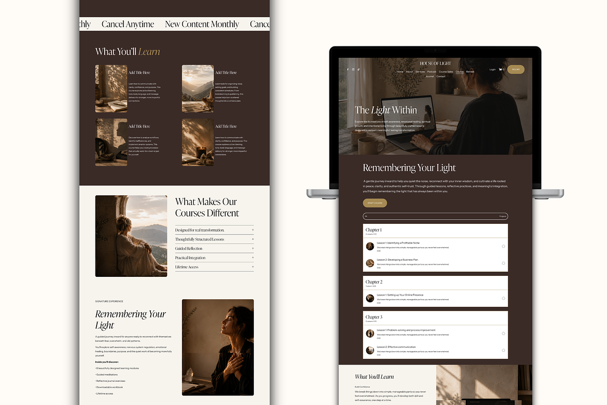 Squarespace Spiritual Shadow Coach, a Squarespace Template by Divinely Guided Studio (Photo 4 of 7)