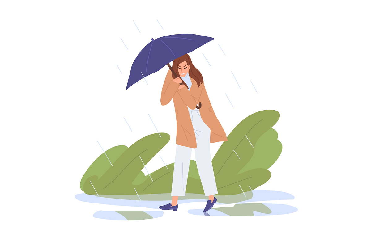 Abnormal weather conditions set, a Person Illustration by Good Studio (Photo 3 of 11)
