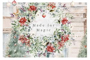 Modern Christmas Watercolor Graphics