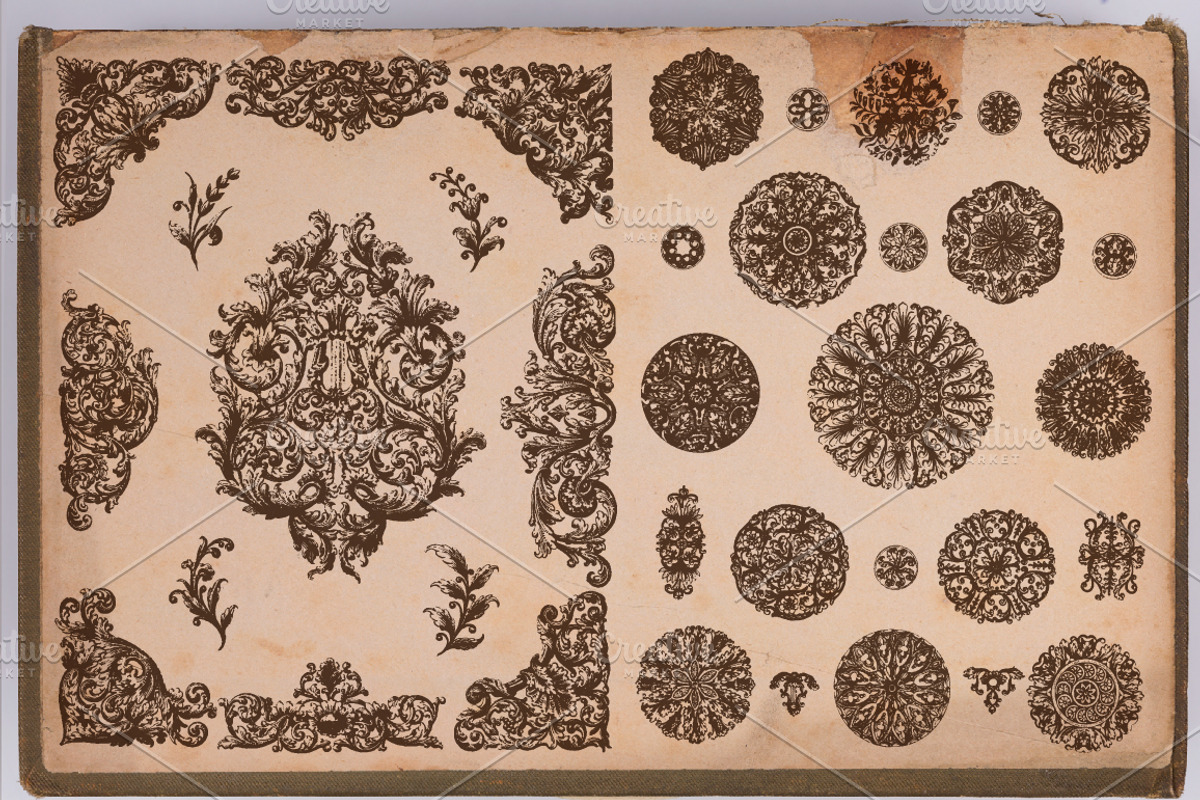 80 Hand Drawn Baroque Style elements, an Object Graphic by Artha Design ...