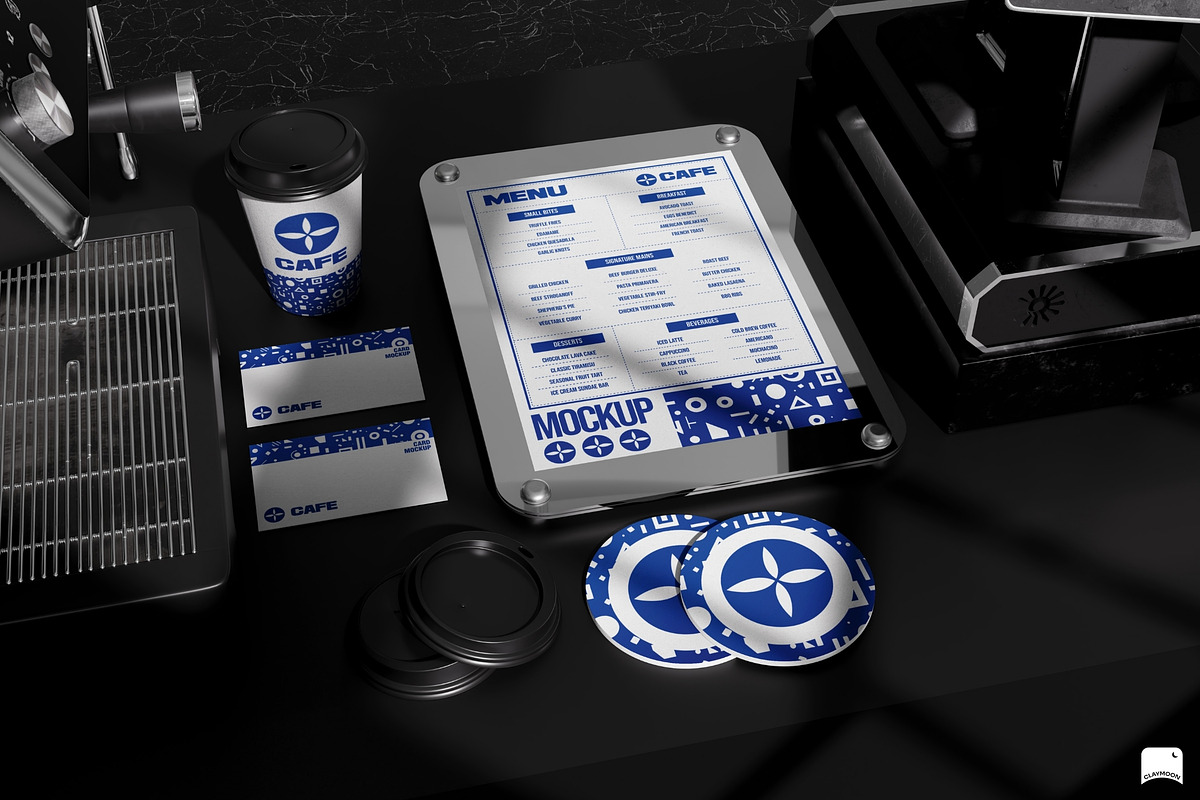 Cafe & Coffee Shop Branding Mockup, a Mockup by Claymoon Lab (Photo 4 of 4)