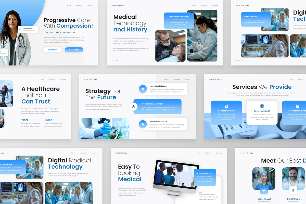 Health Bridge - Medical Google Slide, a Presentation Template by GraphauseProject (Photo 3 of 6)