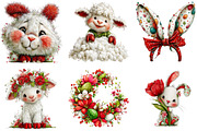 Whimsical Easter Clipart, a Graphic by CitraGraphics (Thumbnail 3 of 4)