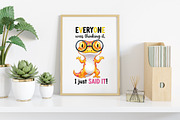 Watercolor Funny Animal Clipart, an Illustration by Canvas Craft (Thumbnail 2 of 5)