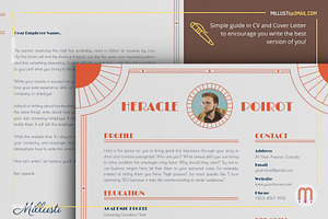 Art Deco Resume Template With Photo