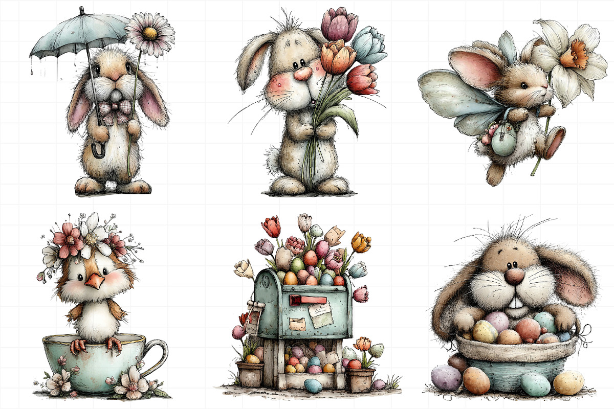 Whimsical Easter Clipart, an Illustration by Daily.Designs (Photo 6 of 7)