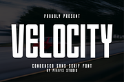 Velocity - Condensed Sans Serif, a Sans Serif Font by Pian45 Studio (Thumbnail 1 of 8)