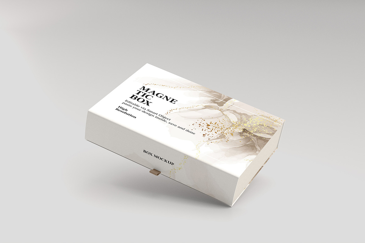 Magnetic Gift Box Mockup, a Packaging Mockup by graphicpages (Photo 6 of 9)