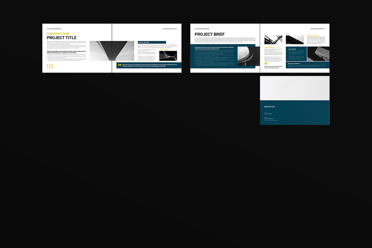 Case Study Booklet Template Landscap, a Brochure Template by DesignCrest (Photo 12 of 13)