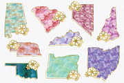 50 States Sublimation Clipart Bundle, an Illustration by OldMarket Designs (Thumbnail 6 of 12)