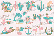 Coastal Cowgirl Clipart PNG Set, an Illustration by Pet Cave (Thumbnail 3 of 5)