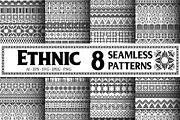8 Ethnic Seamless, a Pattern Graphic by Elinorka (Thumbnail 1 of 5)