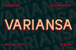 Variansa - Multi Display Font, a Font by PutraCetol Studio