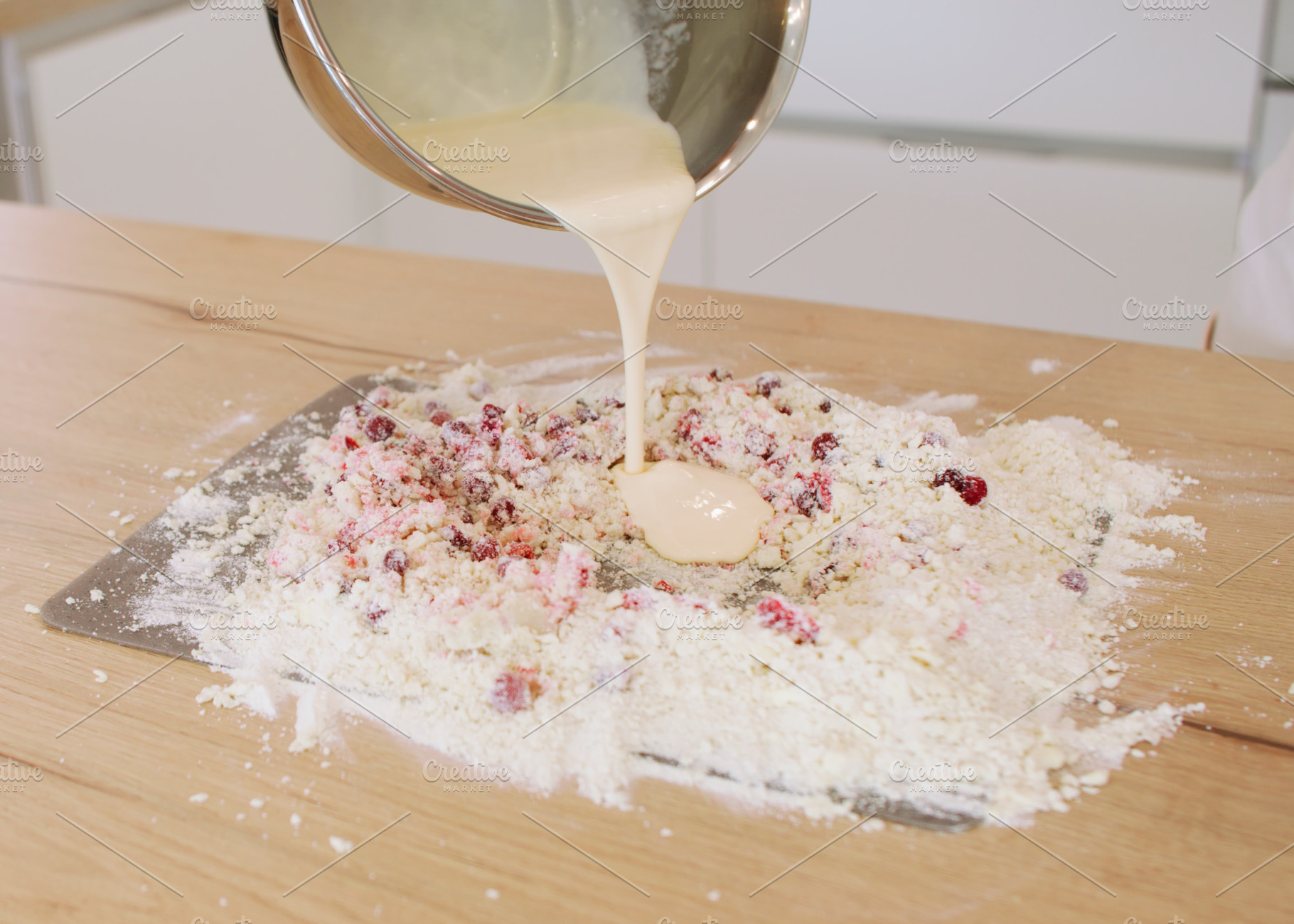 Berry pastry preparation baking cookies table, a Food & Drink Photo by Photo Drive Studio