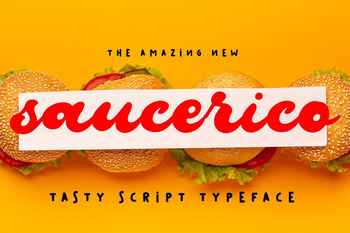 Saucerico |The Tasty Script Typeface, a Font by fopifopi (Photo 1 of 6)