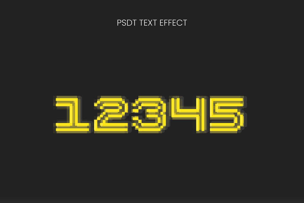 Pixel Shadow Text Effect preview 2