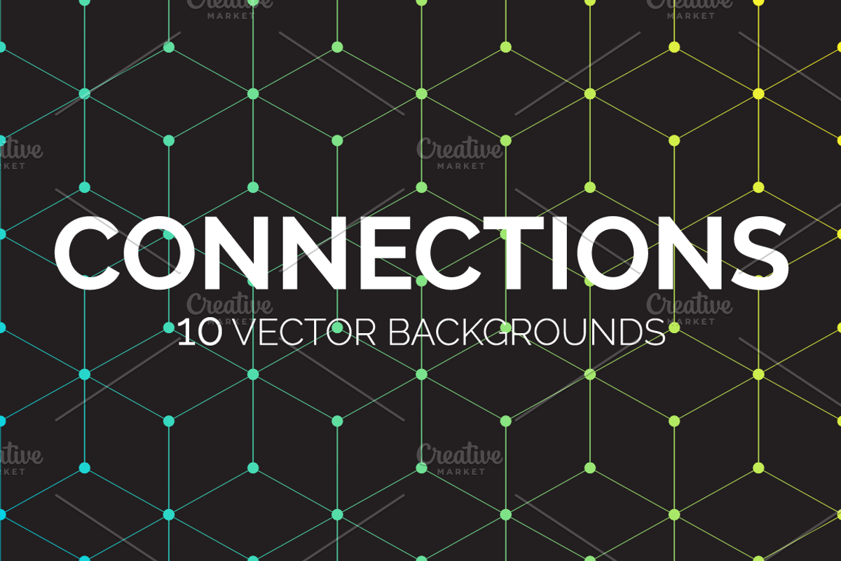 Connections: 10 Vector Backgrounds, a Pattern Graphic by chewkotski (Photo 1 of 10)