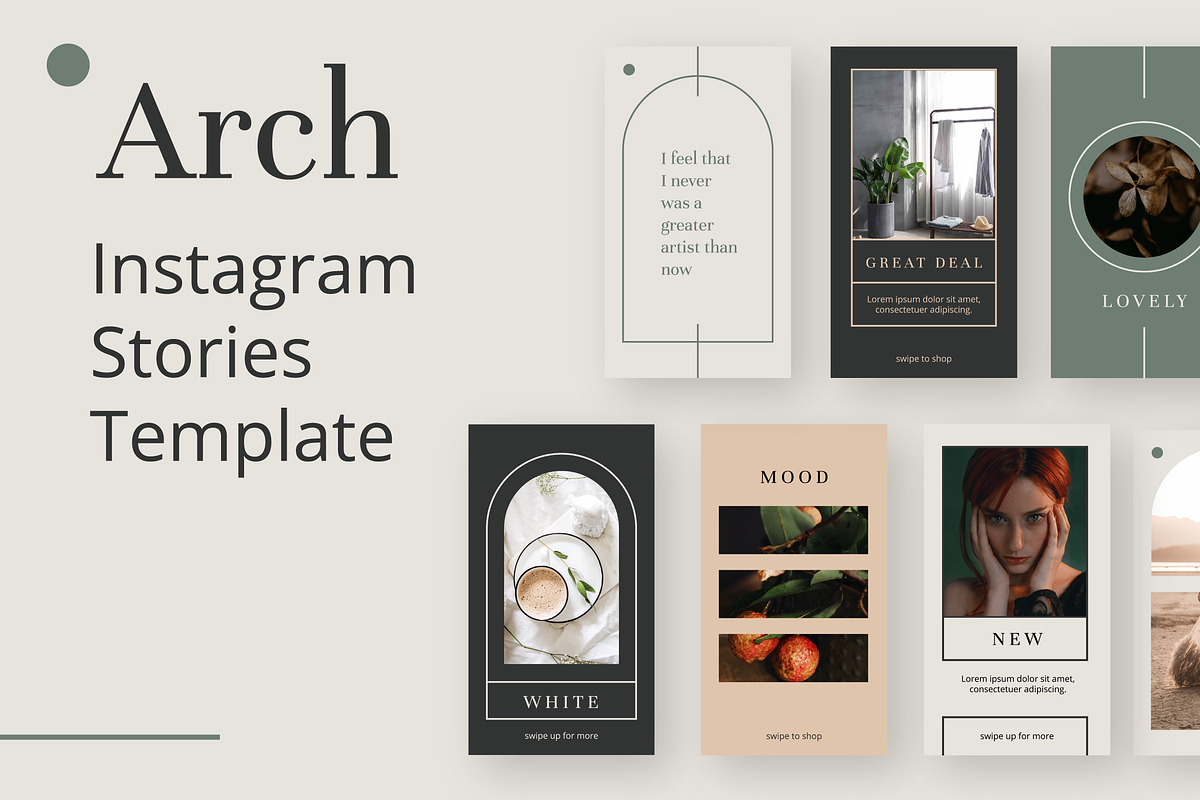 Arch Instagram Stories Template, a Social Media Template by Wild Ones (Photo 1 of 6)