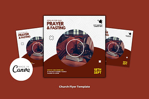 Prayer & Fasting Church Canva Flyer, a Design Template by MK Creatives