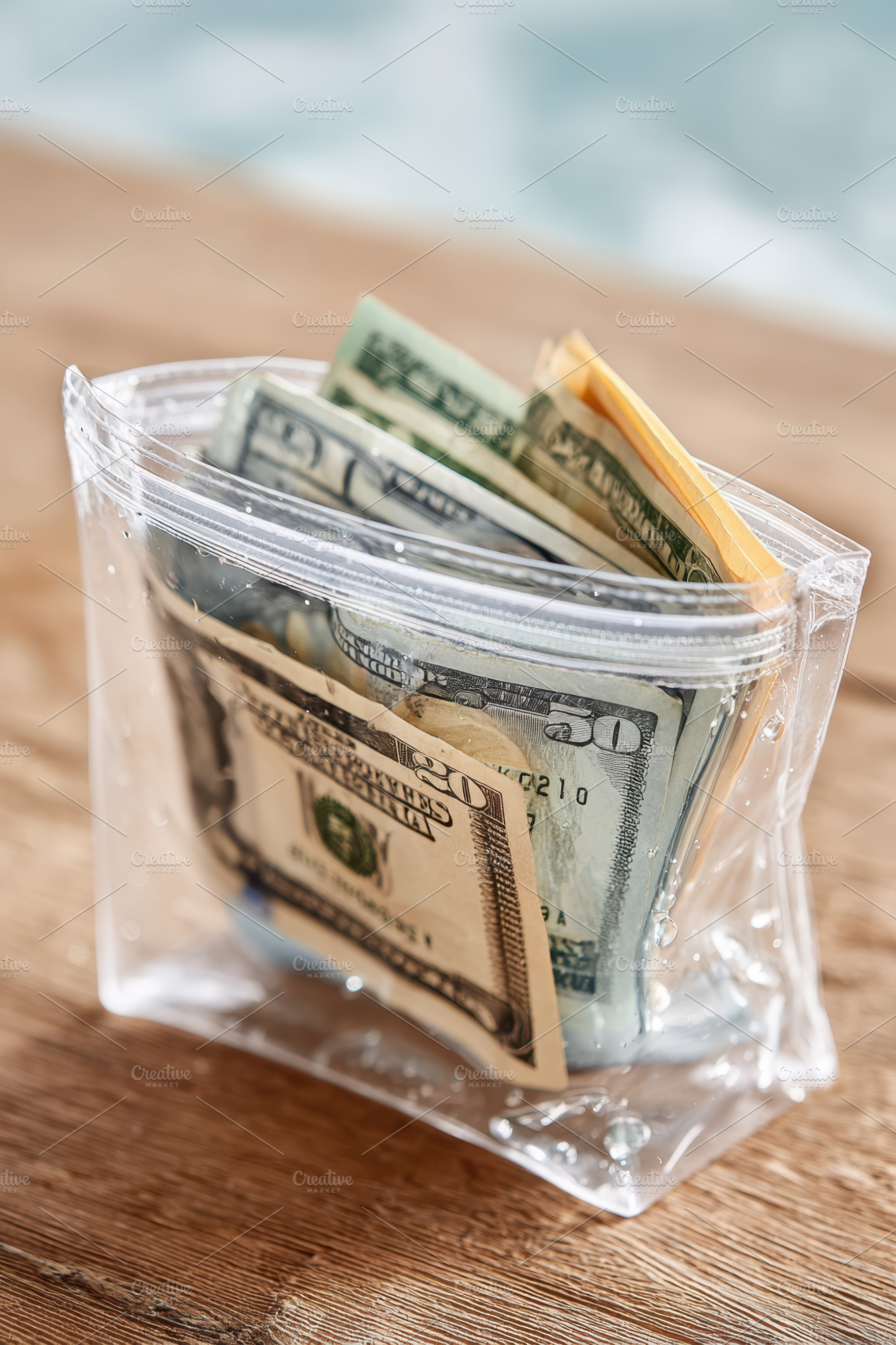 Cash in a clear ziplock bag, a Business Photo by AlyaAnd