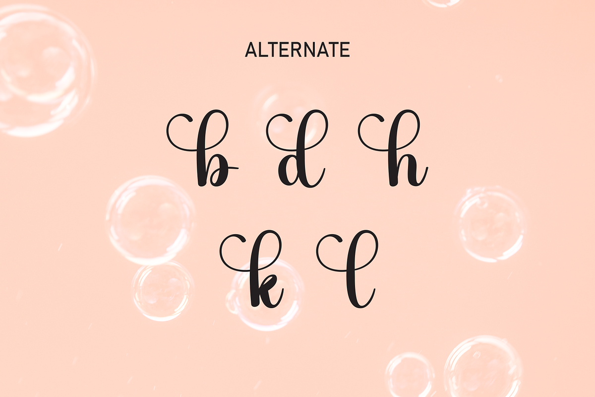 Bubly | Script Font, a Handwritten Font by Scratchones (Photo 8 of 9)