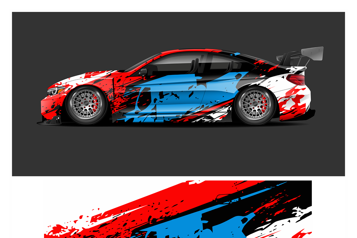 Dynamic Race Car Wrap Design, a Transportation Illustration by CarWrap design (Photo 4 of 4)