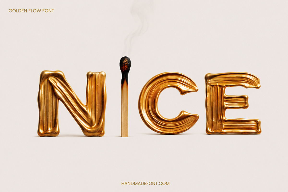 Golden Flow Font, a Handwritten Font by Handmadefont (Photo 5 of 13)