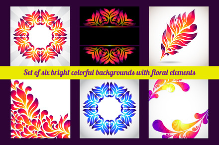 Set of colorful patterns