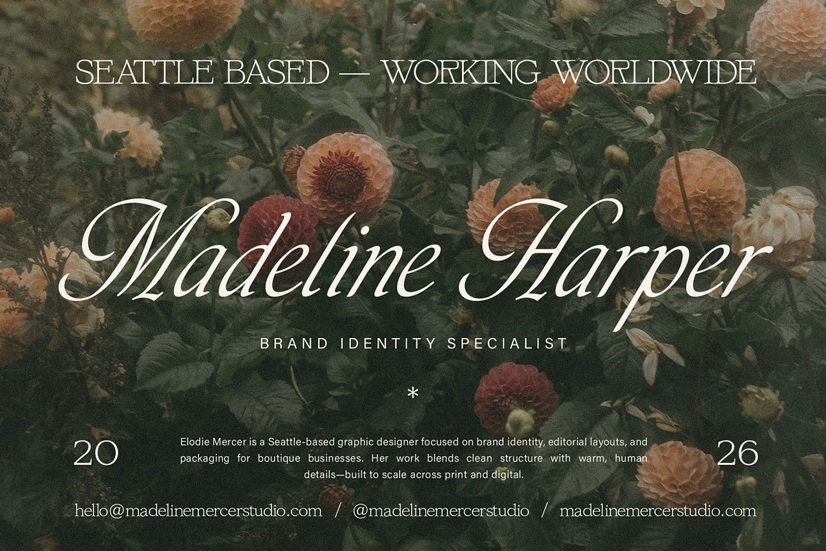 Aurora Muse - Modern Duo, a Script Font by Davide Bassu (Photo 3 of 22)