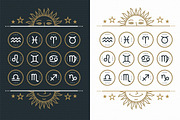 Thin line zodiac icons set, an Icon by painterr (Thumbnail 2 of 4)
