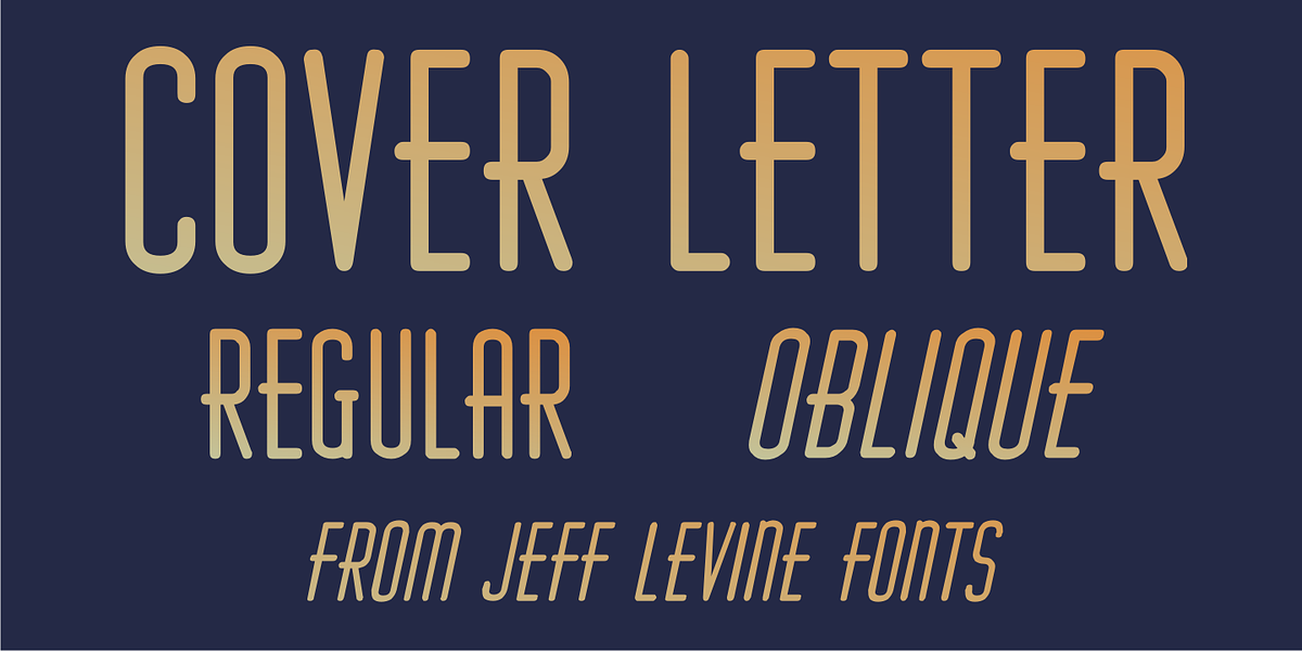 Cover Letter JNL, a Sans Serif Font by Jeff Levine Fonts