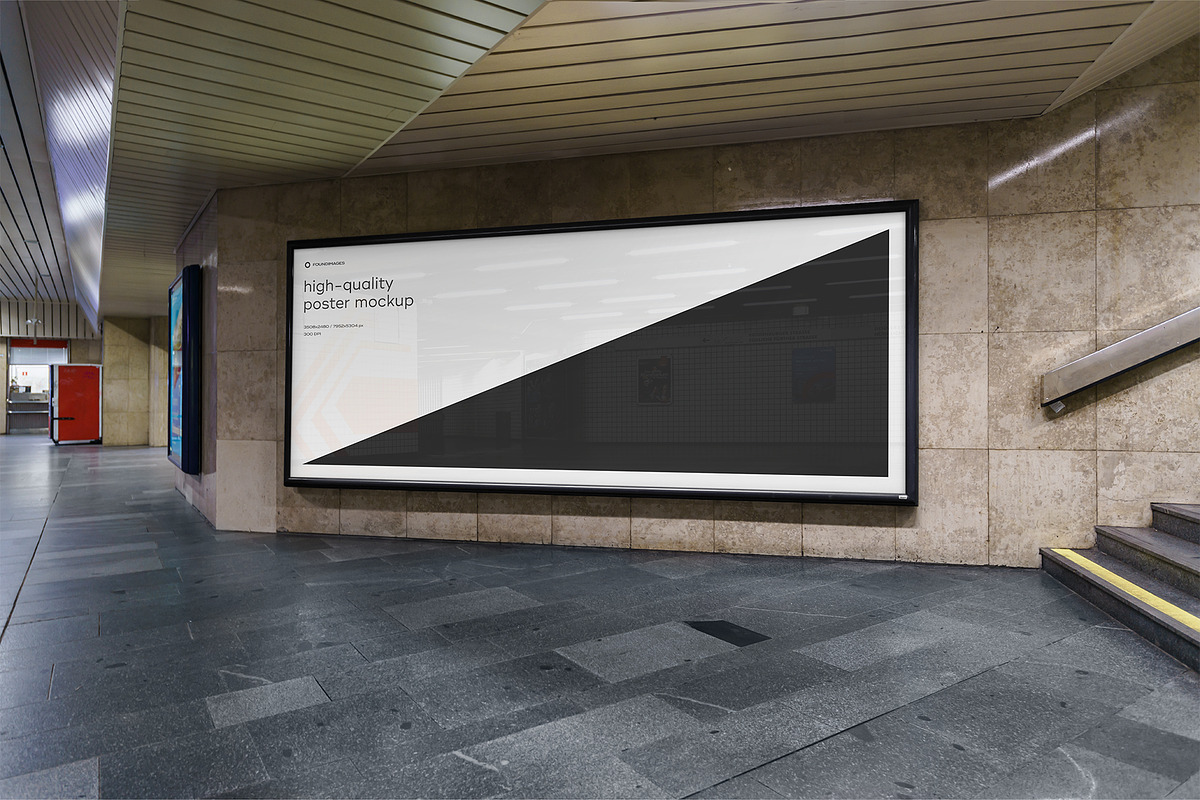 Subway Poster Mockup Bundle Metro, an Advertising Mockup by FoundImages (Photo 47 of 61)