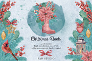 Christmas Wreaths Xmas Tree Clipart, an Illustration by PawGraphic (Thumbnail 1 of 10)