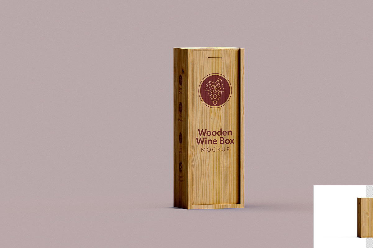 Wooden Wine Box Mockup, a Packaging Mockup by McLittle Stock (Photo 2 of 4)