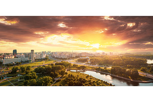 Panoramic view, cityscape of Minsk, an Architecture Photo by Our Amazing World