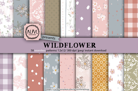 Wildflower Spring Seamless Pattern