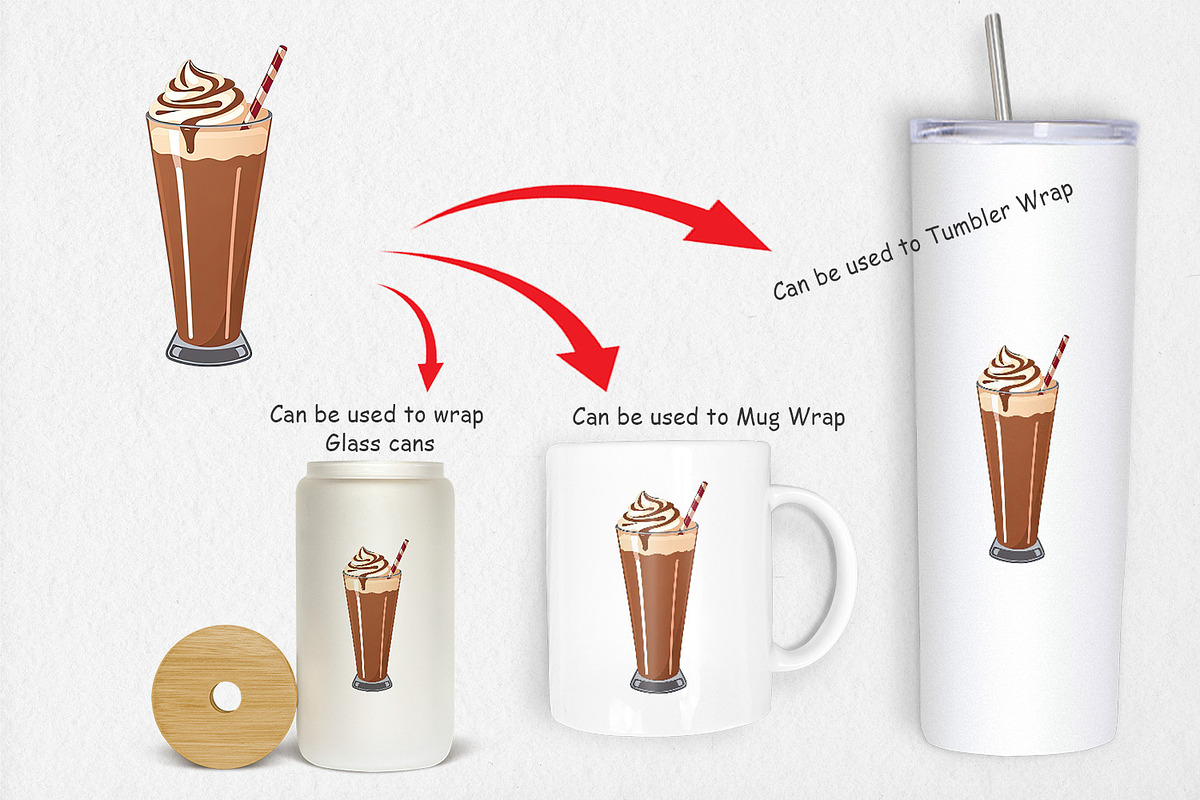 Chocolate Milkshake Clipart, an Object Graphic by Artnoy (Photo 4 of 5)