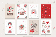 Boho Valentine's Day pattern clipart, a Food Illustration by Cozy pattern shop (Thumbnail 6 of 9)