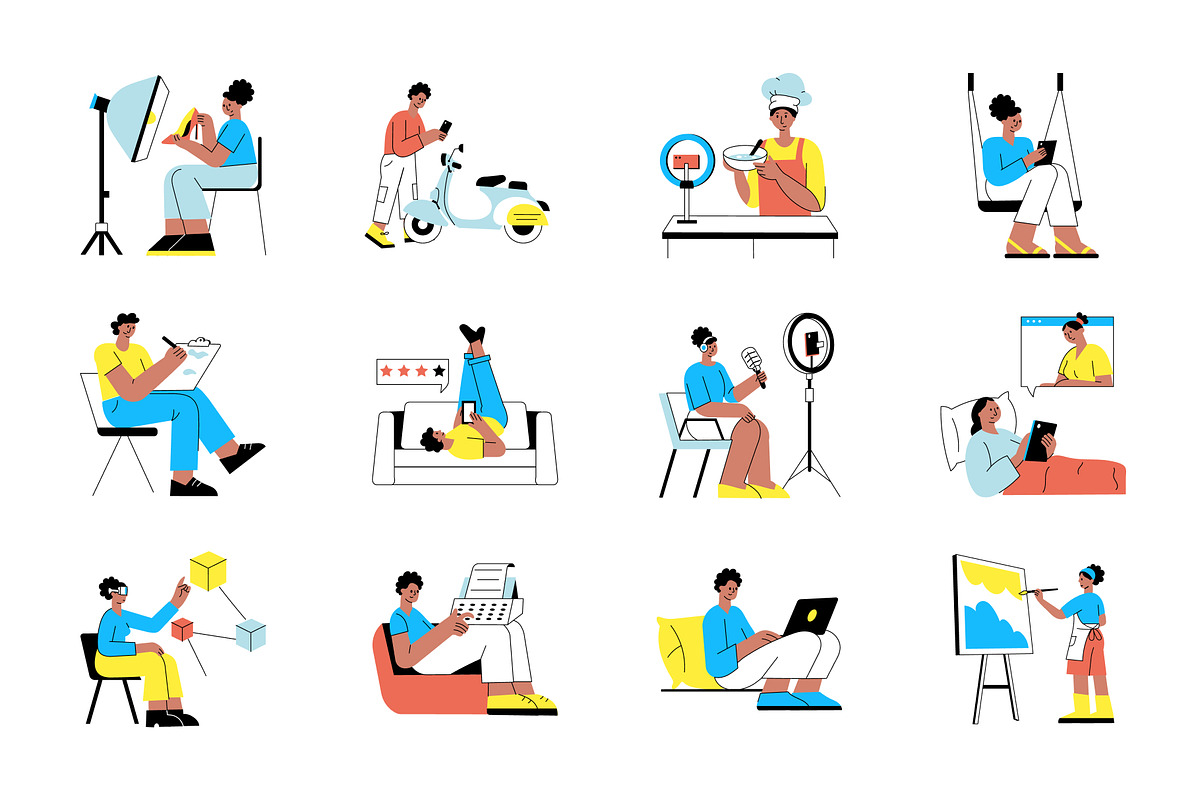 Freelancer Illustration Art Set, a Work Illustration by Vectors Market (Photo 6 of 8)