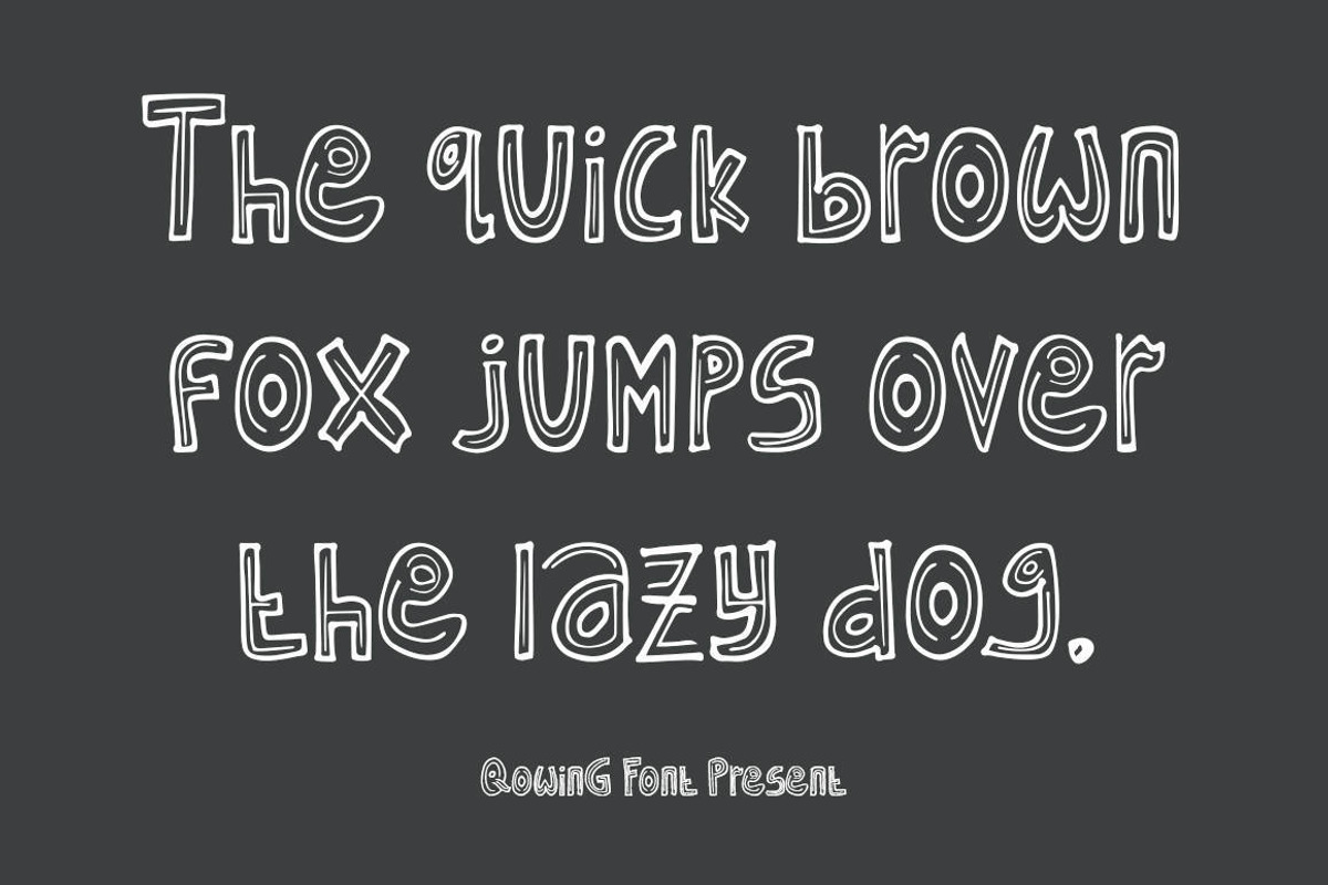 Qowing - Cute Display Font, a Font by Naistudio (Photo 6 of 8)
