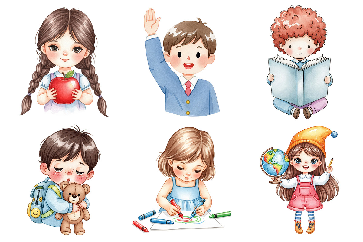 Cute Little Student Clipart, an Illustration by Daily.Designs (Photo 5 of 5)