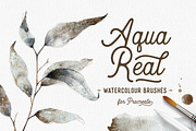 AquaReal Procreate Watercolor Set, a Brush Add-On by Lisa Glanz (Thumbnail 1 of 16)