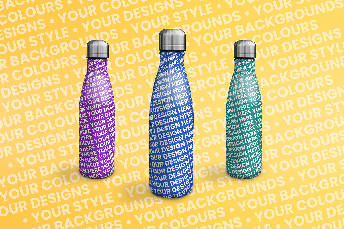 Water Bottle/Drinks Bottle Mock Up, a Product Mockup by Little Type Factory (Photo 3 of 8)