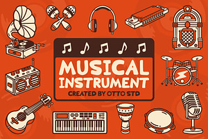 Musical Instrument Illustrations, an Object Graphic by Otto.std