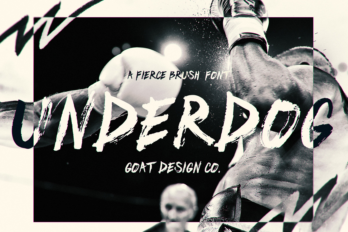 UNDERDOG - A FIERCE BRUSH FONT, a Font by GOAT Design Co. (Photo 1 of 4)