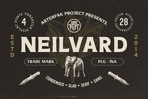 Neilvard - Font Set, a Sans Serif Font by Arterfak Project