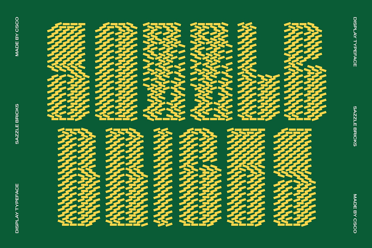 Sazzle Bricks, a Sans Serif Font by Craft Supply Co. (Photo 1 of 8)