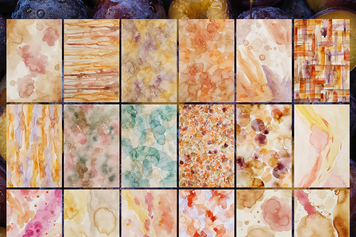 50 Warm Watercolor Backgrounds Pack, a Background Graphic by DreamoraArt (Photo 3 of 6)