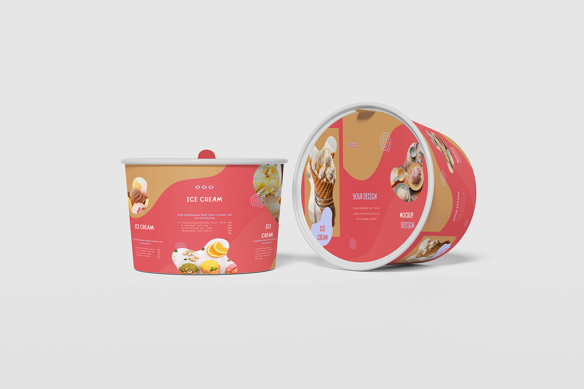 Ice Cream Cup Mockup, a Cups & Container Mockup by swsi-studio (Photo 6 of 8)