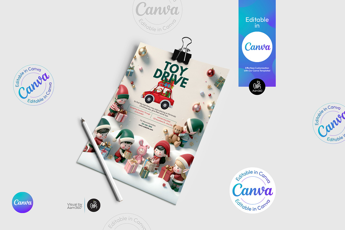 Christmas Flyer Template, a Flyer Template by Aam360 (Photo 3 of 5)